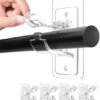 Lot de 6 supports de tringle à rideaux sans perçage – Supports auto-adhésifs